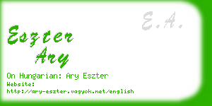 eszter ary business card